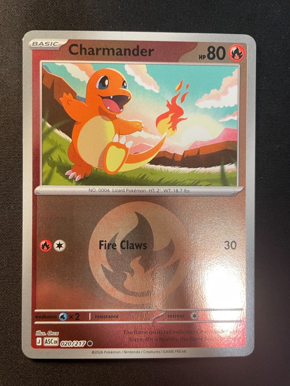 Charmander 020/217 | Energy Reverse Holo | Ascended Heroes | Pokemon TCG