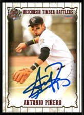 2019 Wisconsin Timber Rattlers ANTONIO PINERO Signed Card autograph auto BREWERS