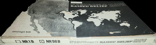 Rara coppia di A.J. vintage Nystrom Rilievo Rialzato U.S.A. e Mappe del Mondo ca. 1960 NOS - Foto 13 di 14