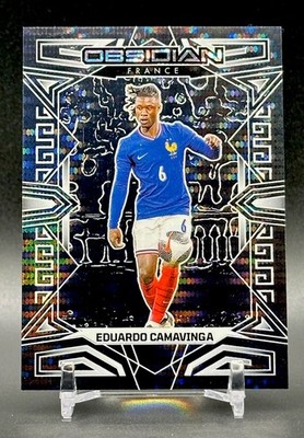 2023-24 Panini Obsidian Eduardo Camavinga #159 Electric Etch White Pulsar /11