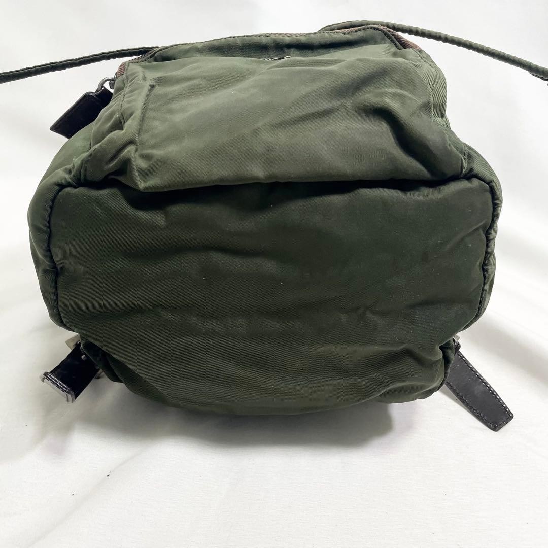 Prada Backpack Triangle Logo Hardware Tessuto Nyl… - image 5