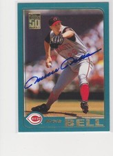 AUCTION ROB BELL CINCINNATI REDS 2001 TOPPS #97   AUTOGRAPHED CARD