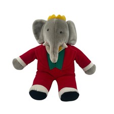 Vintage Gund Babar the Elephant Plush 1988 Macys 14  Holiday Fast Shipping