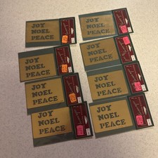 Lot Of 8 Darice Embossing Stencil Genuine Brass Christmas Holiday Stencil 1998