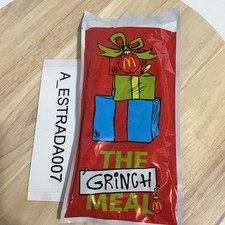 McDonald's Grinch Socks Christmas Adult Happy Meal 2025 Green New and Sealed