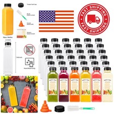 Reusable Clear Plastic Beverage Bottles 36 Count Perfect for Events and Travel