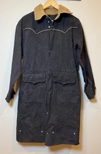 VTG Schaefer Outfitter Women Waxed Canvas Duster Coat XXS Ranchwear Workwear S/M