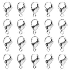 PATIKIL 13x8mm Lobster Clasp, 20Pcs 304 Stainless Steel Lobster Claws Clasp C...