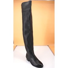 Salvatore Ferragamo Bucaneve Black Leather Over-the-knee Boots Size 5.5 1590
