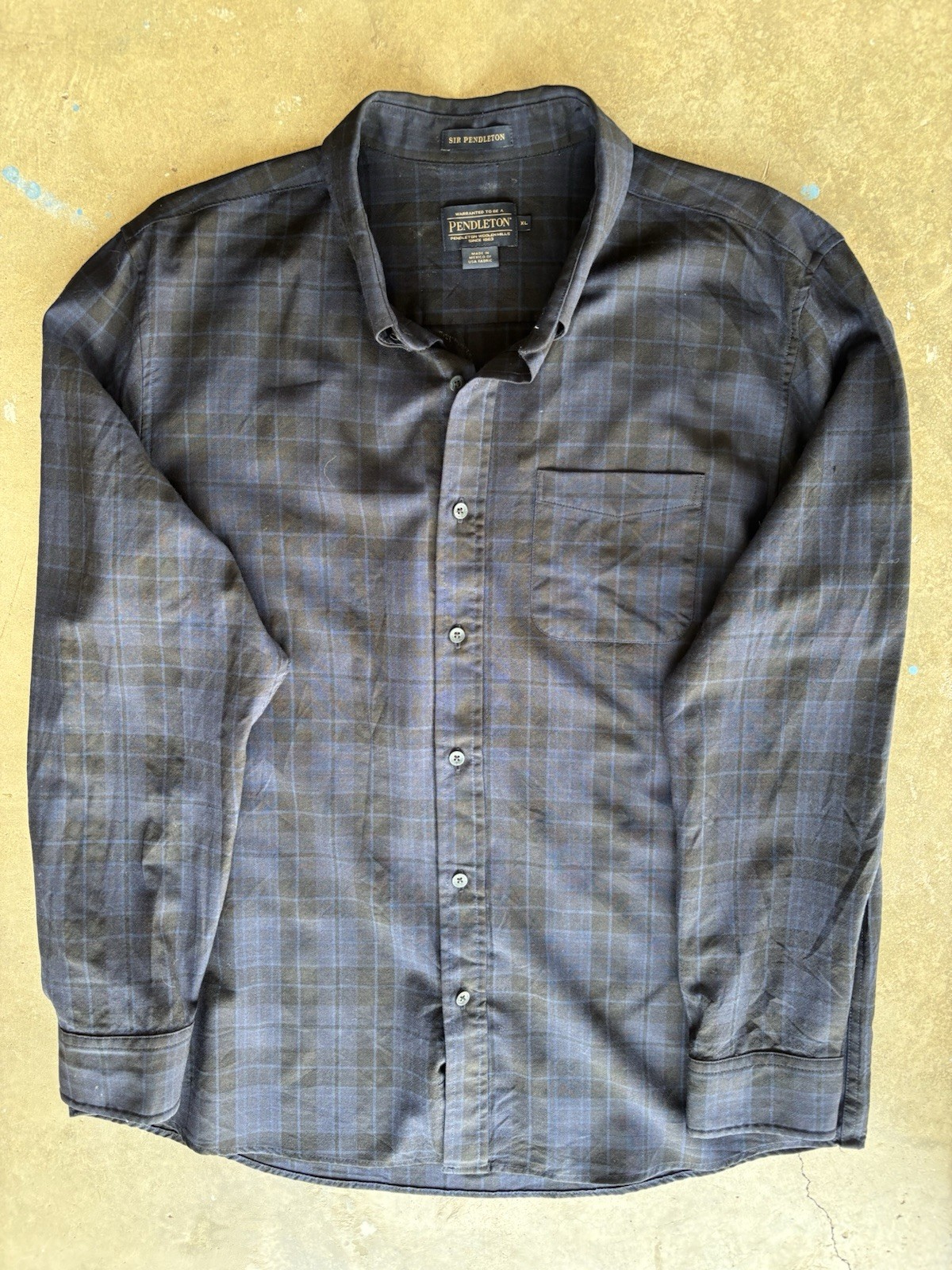 Pendleton Sir Pendleton Plaid Wool Button-Up Shir… - image 1