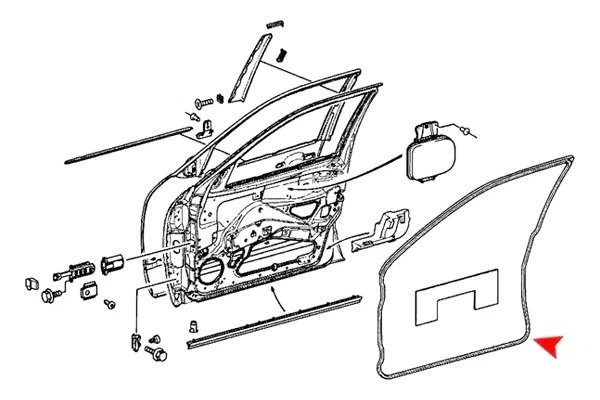 For Mercedes-Benz E320 1996-2003 URO Parts Front Driver Side Door Seal Foto 2 de 2
