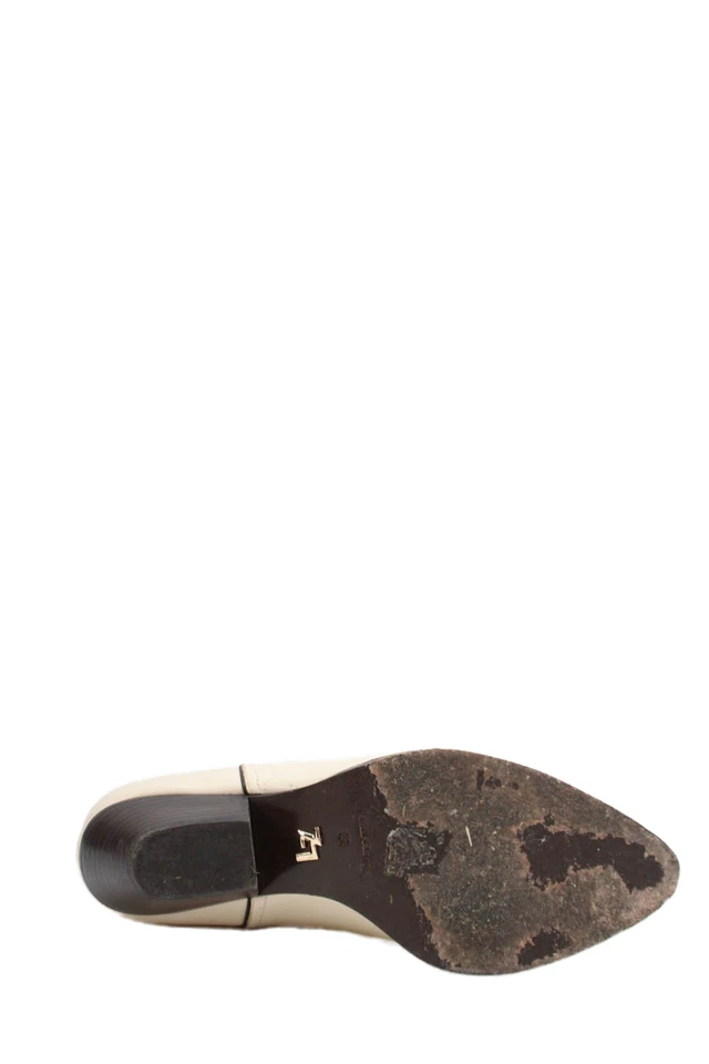 Lolacruz 女式尖头古巴高跟鞋西部踝靴米色 38 码 — 第 4/4 张图片