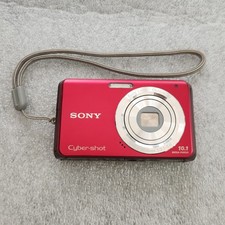 Sony Cyber-shot DSC-W180 10.1MP Digital Camera - Red. Tested & Working. 