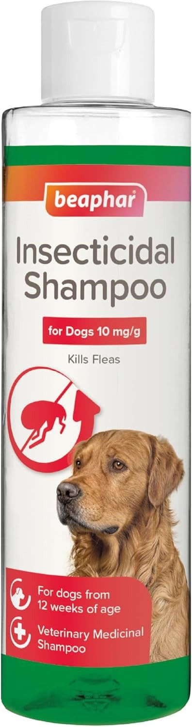 BEAPHAR INSECTICIDAL SHAMPOO FOR DOGS KILLS FLEAS HEALTHY COAT CARE 250ML