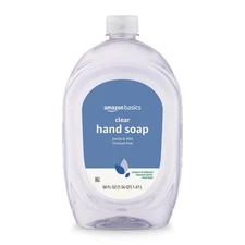 Amazon Basics Gentle & Mild Clear Liquid Hand Soap Refill, Triclosan-free, 50 Fl