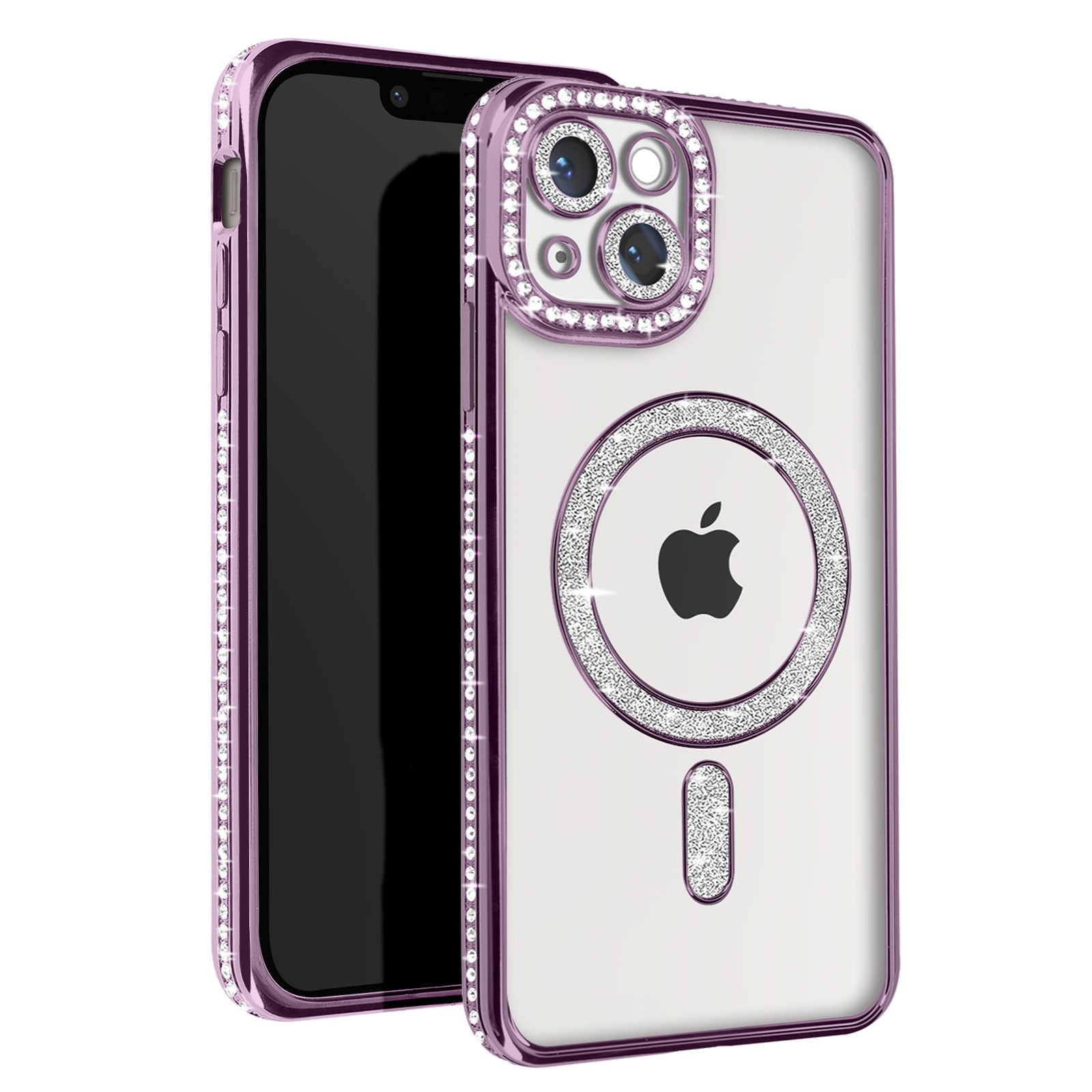 Coque Diamant pour iPhone 14 Violet évitez les rayures avec élégance