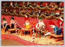 Postcard Santa Workshop Elves, Encinosa Christmas Wonderland Tampa, FL FLorida