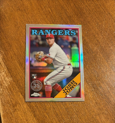 Josh Jung 2023 Topps Chrome 1988 Rookie 88CU-16 Texas Rangers Red Raiders RC