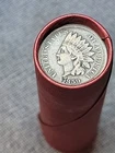 Xf Detail 1859 Indian Head &1887 Liberty Dime Ends Of Lincoln Wheat Penny Roll
