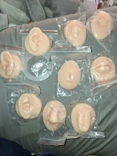 9Pcs Soft Silicone Model Body Parts Display Set for Piericng, Body Part Model