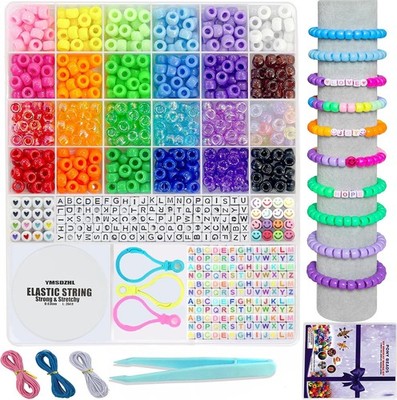 1000PCS Bracelet Making Kit, Friendship Jewelry Necklace Bracelet kit 24 Colors