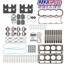 For 2007-2013 GM 5.3L Lifter Kit Head Gasket Set Head Bolts Lifters and Guides