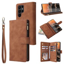 For Samsung A56 A55 A54 A52 A42 A16 A15 Magnet Zipper Wallet Leather Stand Case
