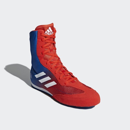 adidas box hog plus boxing boots - red blue