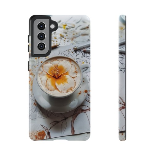 Phone Ink - Tough Case for iPhone Galaxy Pixel - Barista Flower Art Cafe Coffee - Picture 162 of 189