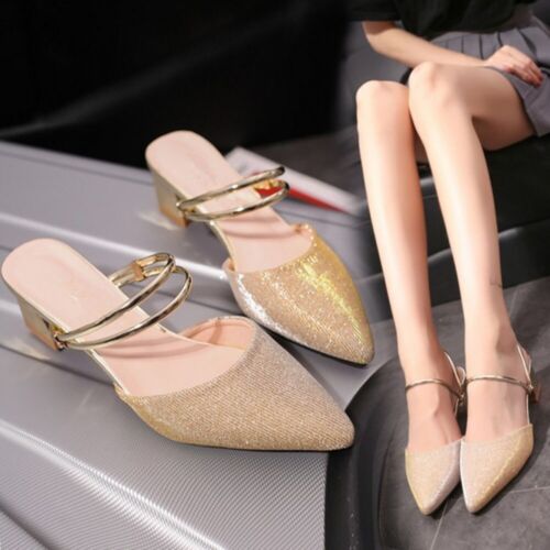 Summer Buckle with Sandals Female Silver Sequins High-heeled Sandals Shoes - Bild 3 von 11