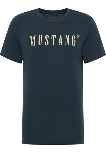 Mustang Camiseta Hombre Austin - Regular Fit S-3XL Blanco Negro Gün Beige Rojo - Imagen 5 de 9