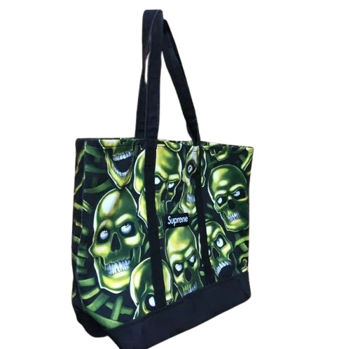RARE ! Presque comme neuf ! Sac fourre tout en denim Supreme 18SS Skull Pile article authentique 202409M