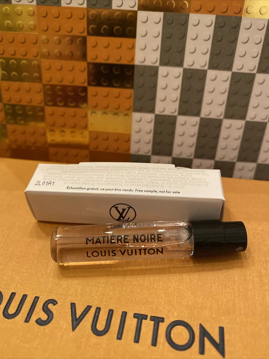 NEW Authentic Louis Vuitton Matiere Noire EDP Perfume Sample Travel Spray 2ml