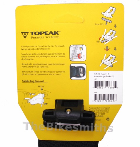Topeak SMALL QuickClick Aero Wedge TC2251B Bike Seat Bag QR Pack Black - Picture 4 of 5
