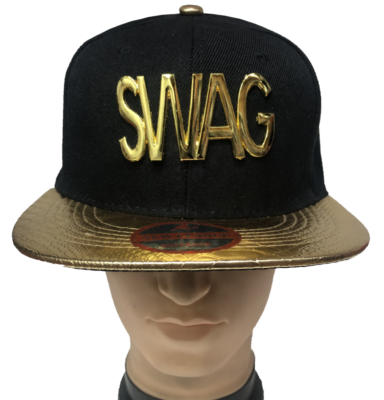 SWAG Gold LOGO Hip Hop Snapback Adjustable Baseball Cap Hats