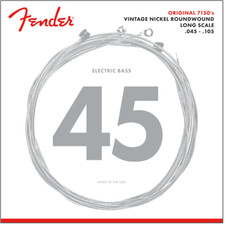 Fender 7150M Pure-Nickel Roundwound Bass Strings, Long-Scale MEDIUM 45-105