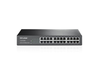 TP-Link TL-SF1024D Unmanaged Fast Ethernet (10/100) 1U Schwarz