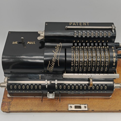 Triumphator 1 Rechenmaschine Sammlung calculator adding machine Technik Antik - Afbeelding 3 van 10