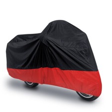 L 180T Black Red Motorcycle Bike Cover Waterproof UV Dust Rain Protector New