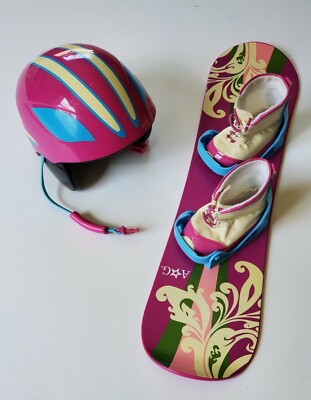 AMERICAN GIRL 18" Doll Retired SNOWBOARD & GEAR SET Snowboard, Boots &  Helmet | eBay