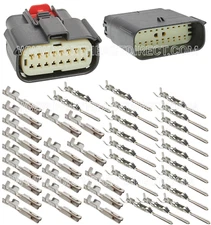 Molex 20 Pin Wire Connector, Harley BLACK Waterproof, Sealed Kit, MX150 with CPA