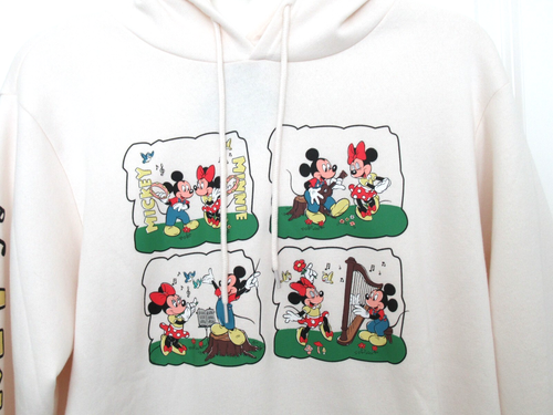 Disney Mickey and Minney Musicians Hoodie Sweatshirt Size Large NWT - Picture 2 of 8