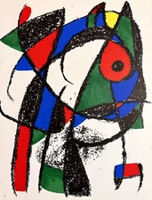 Joan Miro Original Stone Lithograph I  Limited Edition Mourlot 1975