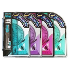 Helix Cool Curves Maths Geometry Exam Set 9 Piece Assorted Set 4 Colours