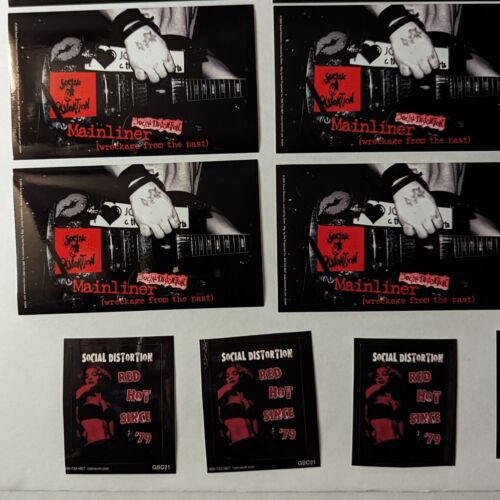 SOCIAL DISTORTION Adesivo All'ingrosso Grande LOTTO di 24 MAINLINER 1945 Band Music - Foto 4 di 4