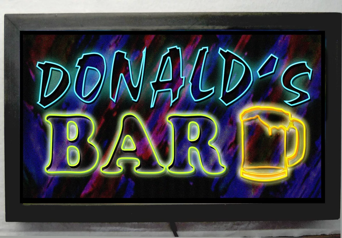 Custom lighted bar sale signs