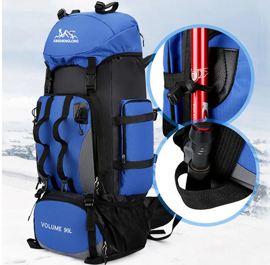 Mochila 90L 90 litros Mochila de viaje Mochila de senderismo Ligeramente cómoda Exterior