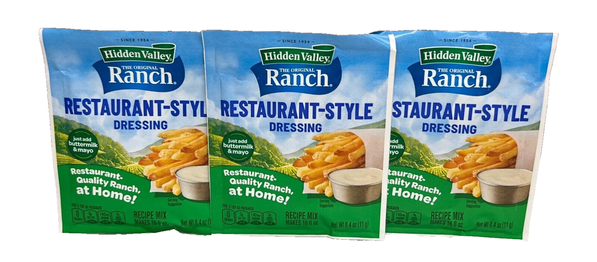Hidden Valley Ranch Buttermilk Recipe Restaurant Style Dressing Mix ( 3 Pack ) | eBay Hidden Valley Ranch Buttermilk Recipe Restaurant Style Dressing Mix ( 3 Pack ) | eBay