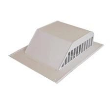 60 sq. in. NFA Aluminum Slant Back Roof Louver Static Vent in White (Carton of