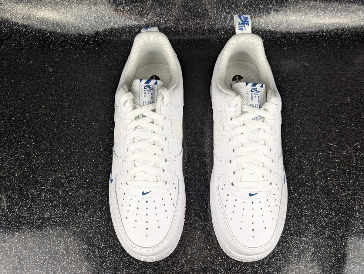 Nike Air Force 1 07 LV8 White Dark Marina Blue Men display picture 2